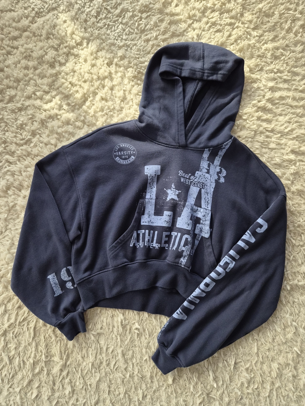 Social Scene LA Athletics Cropped Hoodie - Size XS